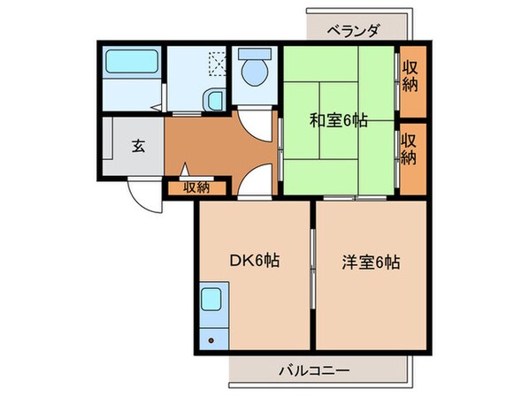 ディアス西真上A棟の物件間取画像